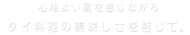 タイ料理の美味しさを感じて